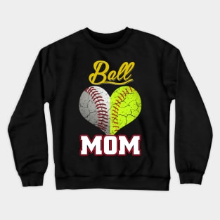 Ball Mom Softball Player Crewneck Sweatshirt